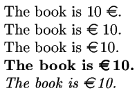 Euro Symbol with LaTeX