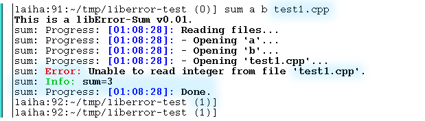 error counts are maintained