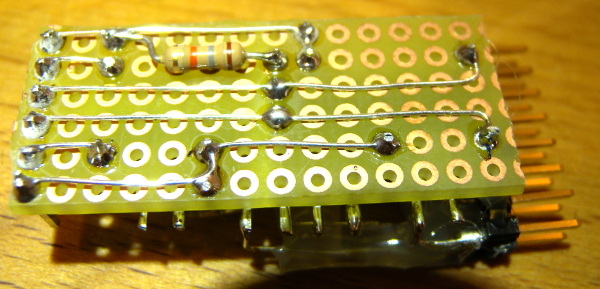 pcb with led driver, back