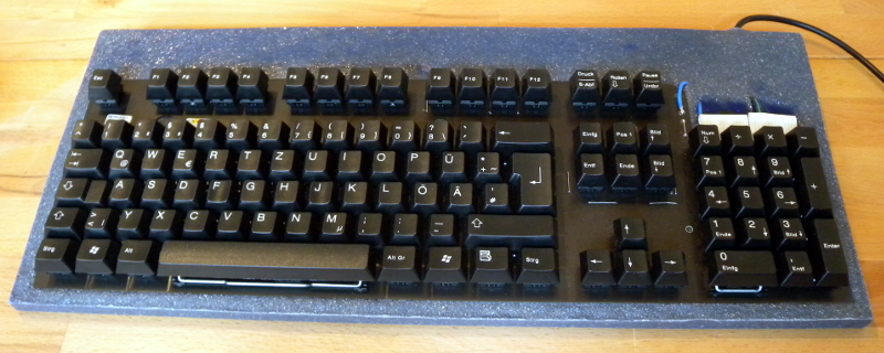 Tastatur, Stein, blau